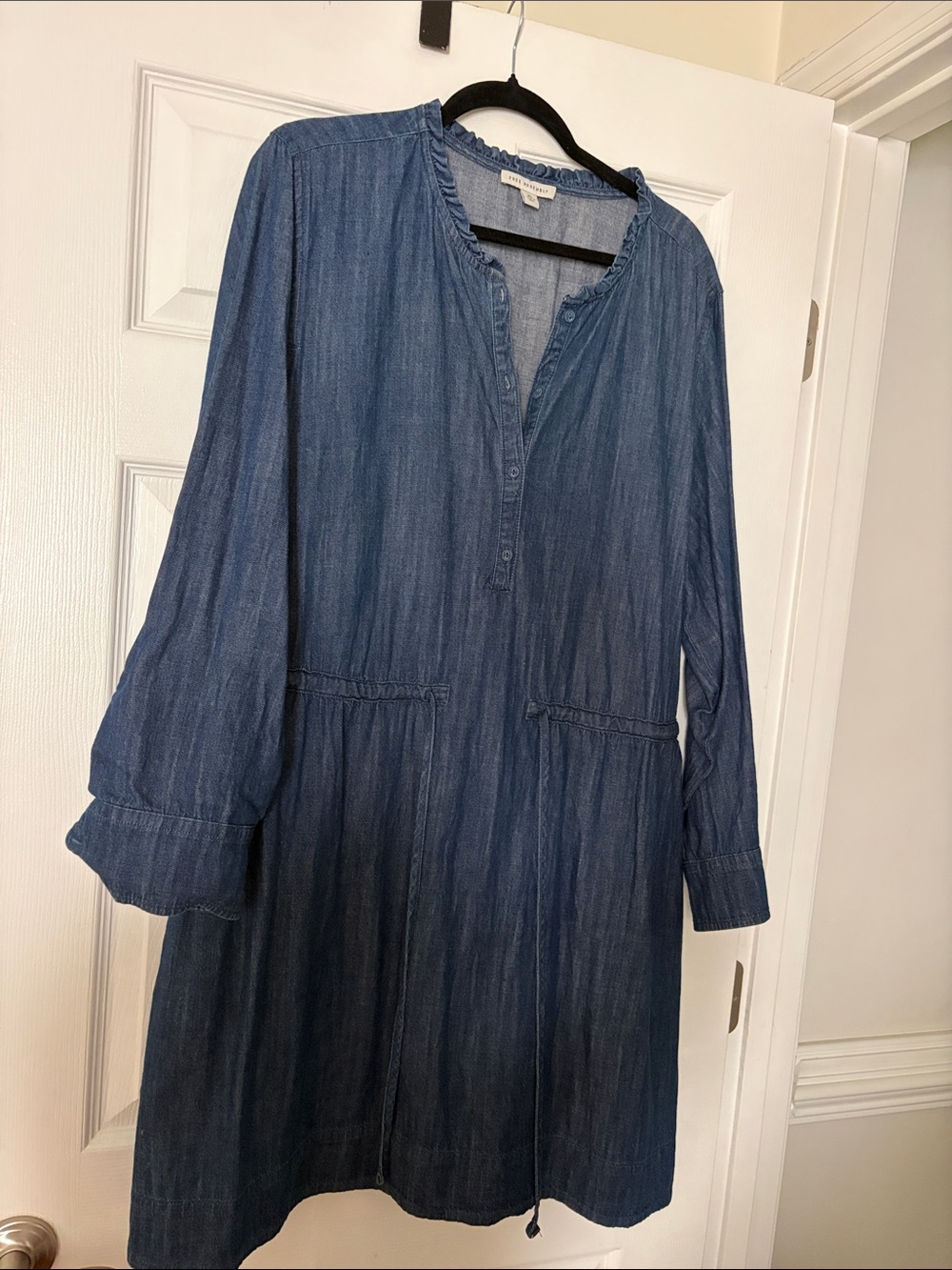 Free Assembly Indigo Denim Tunic Dress - XL 100% Cotton